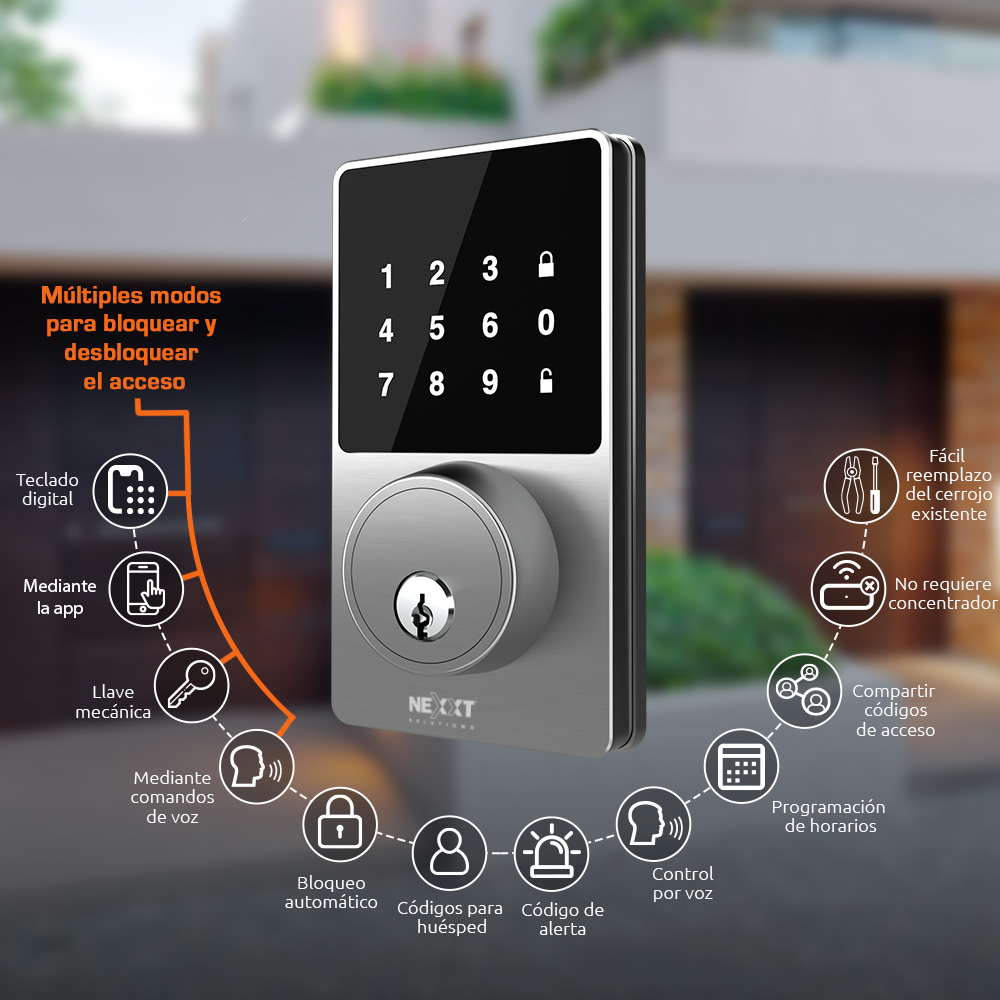 Cerradura inteligente con conexión Wi-Fi/ NHS-D100