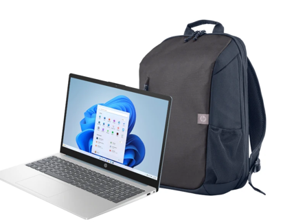 [NT015HPR40] COMPUTADORA PORTATIL HP 15-fc0008la 15.6in SPA R5 8GB 512GB Blue W11+Travel Backp